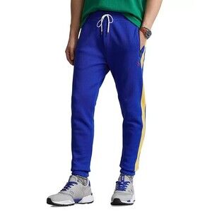 Polo Ralph Lauren Men's Double Knit Mesh Sweatpants Blue/Yellow
